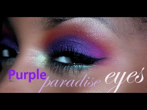 Purple Paradise Eyes makeup artist