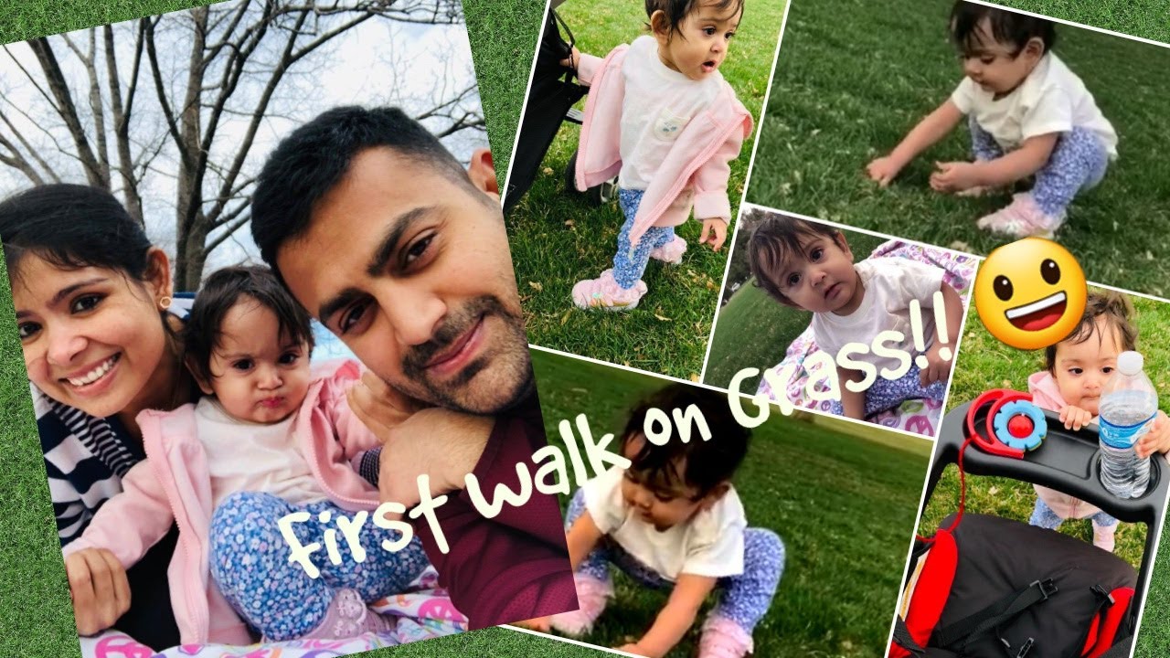 BABY REACTS TO GRASS FOR THE FIRST TIME// BABY'S FIRST WALK ON GRASS// PLAYTIME