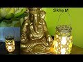 MasonJar Lantern | HomeDecoration Ideas | Make Puja Lantern at Home | Diy Lantern | Sikha Crafts