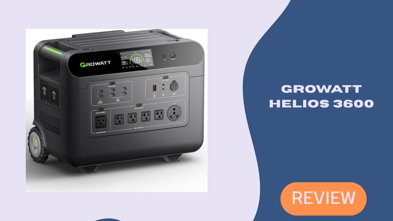 GROWATT HELIOS 3600 Solar Generator – 3600W Output, 3686Wh Capacity, Expandable to 36kWh