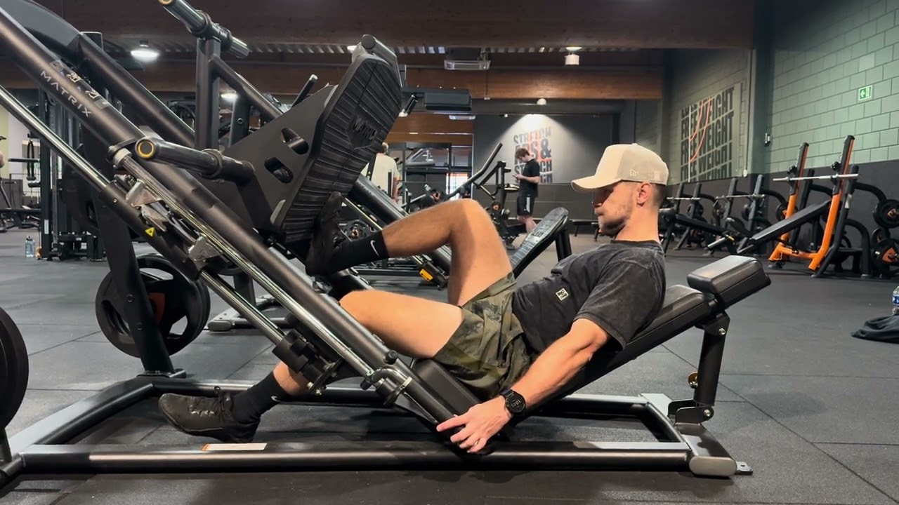 ISO single-leg press push (vertical/floating heel)