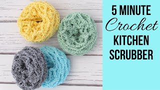 How to Crochet the Best Kitchen Scrubby in 5 Minutes | How To Make Kitchen Scrubby For Beginners