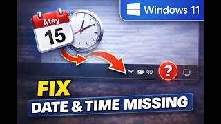 How to Fix Date & Time Missing From Taskbar in Windows 11 | GearUpWindows Tutorial