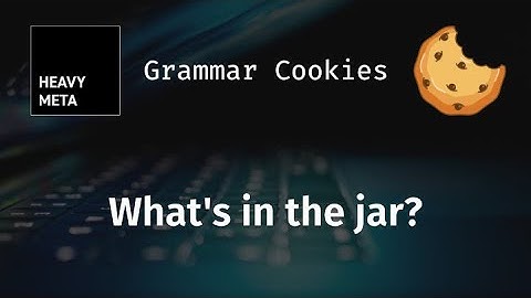 Grammar Cookies - What