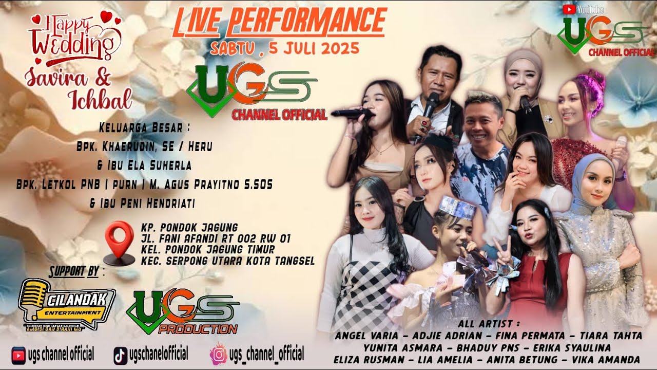 LIVE UGS CHANNEL OFFICIAL 05 JULI 2025 | WEDDING CEREMONY SAVIRA & ICHBAL ( MALAM )