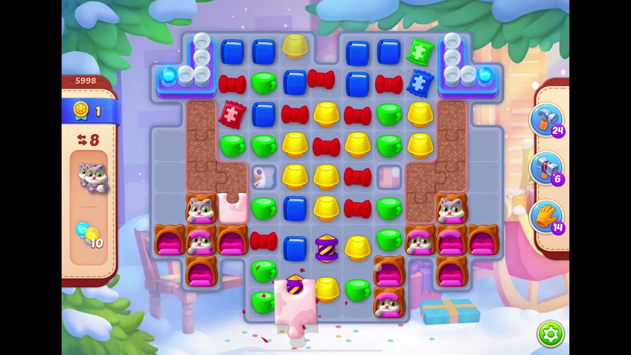 HomeScapes Level 5998 no boosters (15 moves)