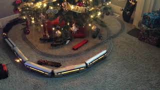LIONEL Polar Express Freight - Twice Around Layout The Tree ~ (BONESHAKER Railroad) 12-6-2019