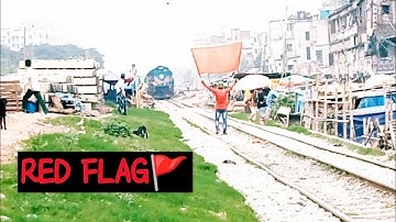 Red Flag🚩. Loco Pilot view the red flag, To Stop train.