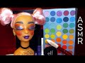 ASMR • &quot;Futuristic&quot; Makeup on Styling Doll Head • Whispered