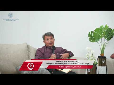 Kesimpulan dan Rekomendasi - Prof. Dr. Sigit Riyanto, S.H., LL.M. | Anotasi Hukum UU Cipta Kerja