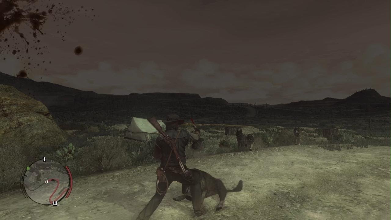 Red Dead Redemption Kill Wolves With Melee Knife & Skin Them