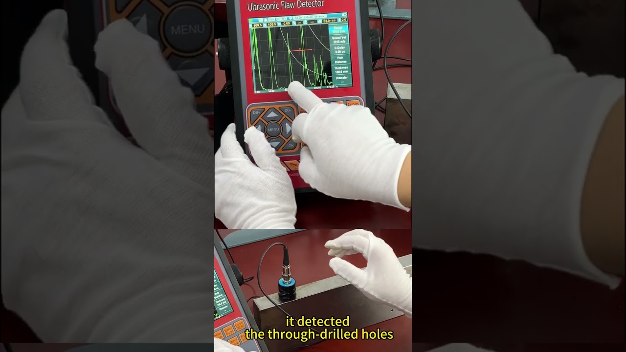 How to detect the flaw using Ultrasonic Flaw Detector KUT680 with the straight probe