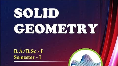 solid geometry chapter  9 soln ex 9.2 and 9.3 #ba #bsc 1st semester maths