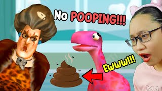 Scary Teacher 3D Stone Age World  Dino NO POOPING!!!!