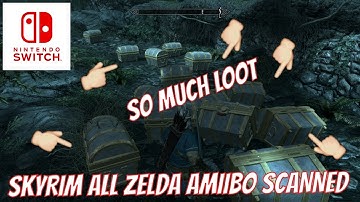 SKYRIM NINTENDO SWITCH SCANNING EVERY SINGLE ZELDA AMIIBO DAY ONE