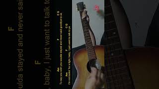 NF, James Arthur - SORRY | Easy Guitar Chord & Lyrics cover #shorts