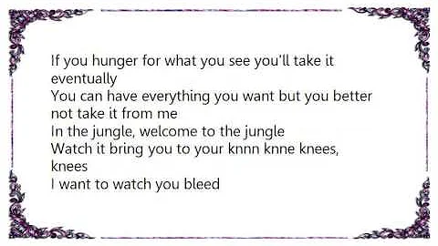 Guns N' Roses - Welcome to the Jungle Clean Version Lyrics