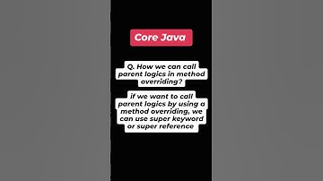 "Calling Parent Class Logic in Method Overriding Using the super Keyword in Java!"