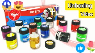 Unboxing JOYTITI 12 Shades Poster Colors Review  Colors Box  Drawing / Painting