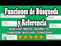 Funciones de Búsqueda y Referencia: BUSCARV, INDICE, INDIRECTO, COINCIDIR, BUSCARX, COINCIDIRX