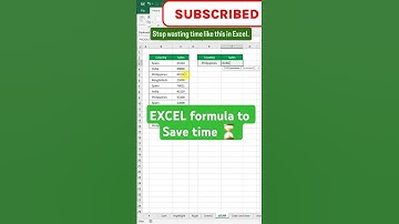 Excel formula to save time 💯 #excel #asmr #computer #excelformula #tricks #exceltips #trending #yt