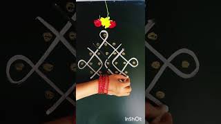 7*1 Easy simple pulli kolam for beginners #dialyrangoli #muggulu #trending #shortsfeed #viralvideo