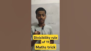 Divisibility rule of 11 | Maths shortcut trick | #viral #ytshorts  #maths   #shortsfeed #shortvideo