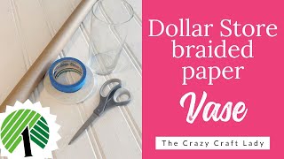 DIY Braided Kraft Paper Vase