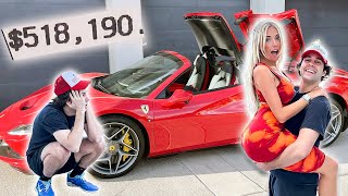 Corrina Kopf gifted David Dobrik a New Car | Ferrai F8