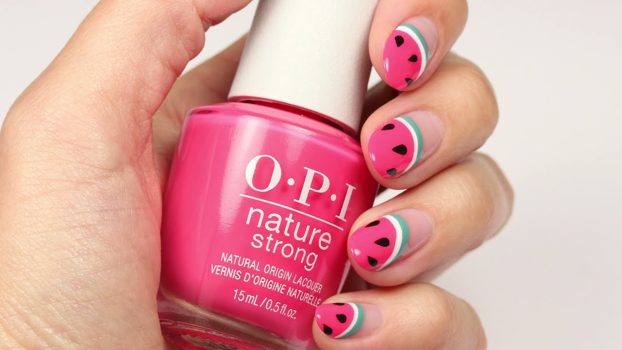 5. Watermelon Nail Art Tutorial for Short Nails - wide 11
