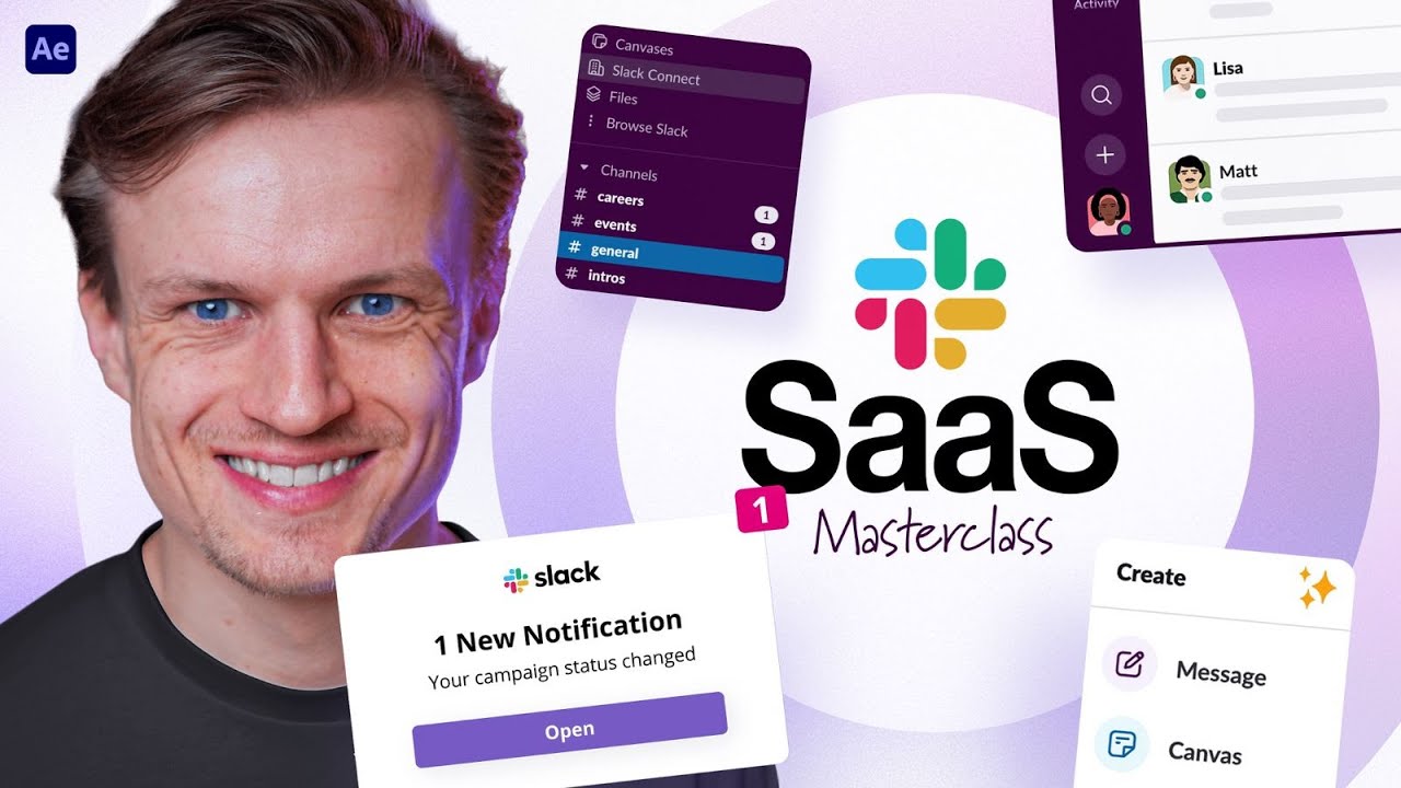 Освойте создание моушн-графики в Slack за 50 минут (After Effects)