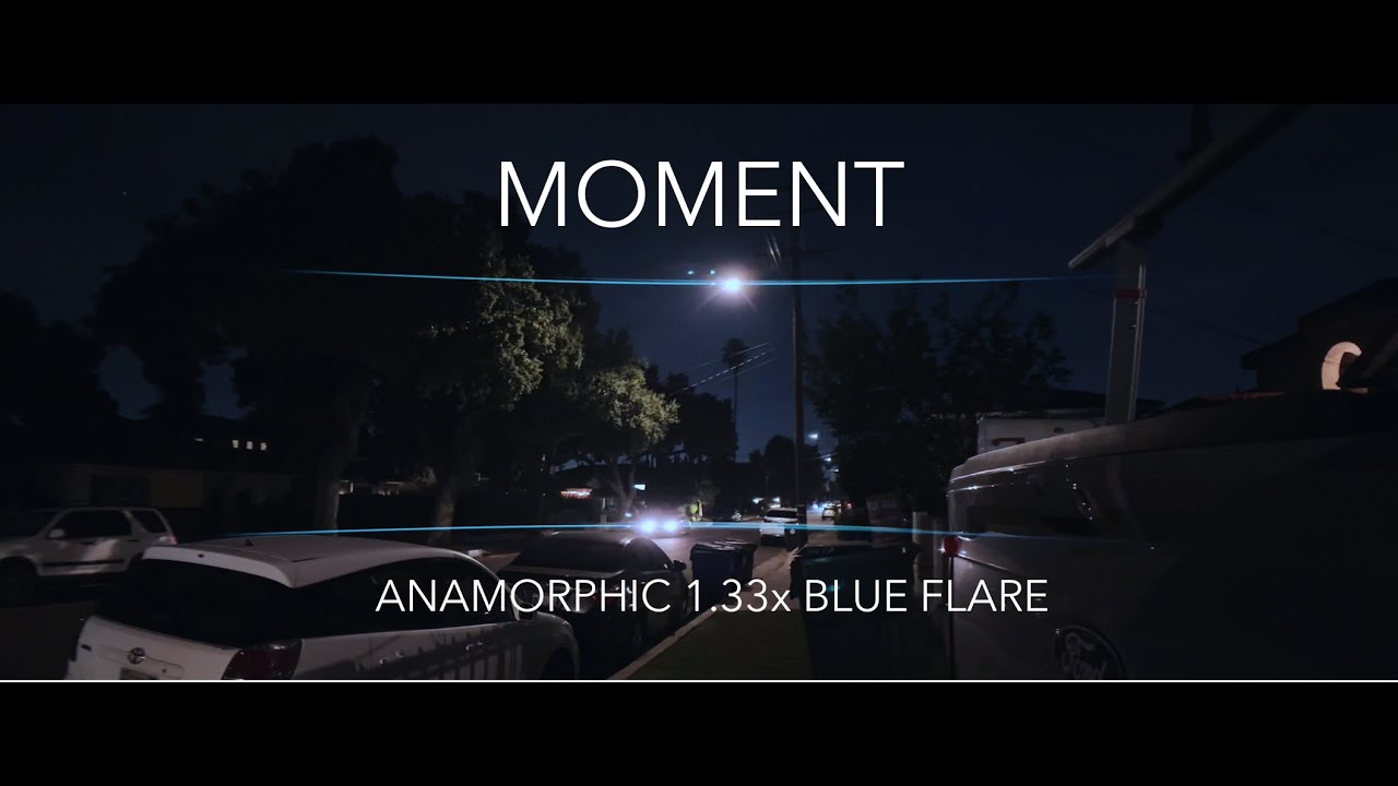 Moment Anamorphic 1.33x Blue Flare