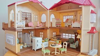 シルバニアファミリー 赤い屋根の大きなお家 家具をいっぱい並べてみた Sylvanian Families ミニチュア