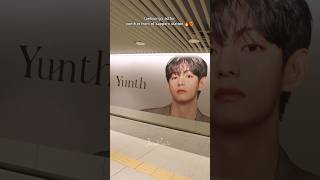 Taehyungs Ad For Yunth In Front Of Sapporo Station
