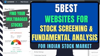 5 Best stock screener websites for Indian stocks | Best websites for fundamental analysis of stocks