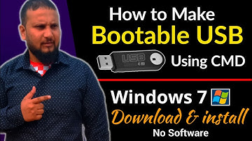 How to Make Bootable Usb Without Software Using Cmd | Download & install Window 7.