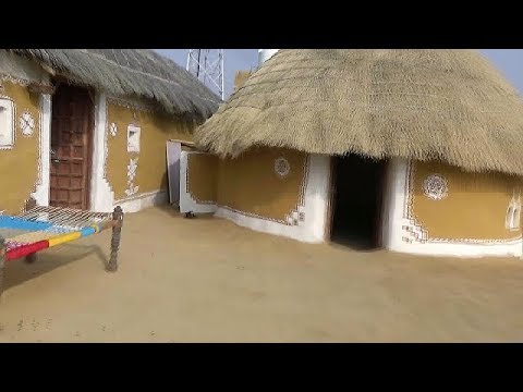 Mud Cow Dung Indian Hut Primitive Shelters In Traditional