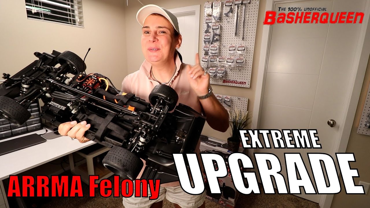 Basherqueen's 2020 Arrma Felony BLX 6S - FULL Carbon Fiber/Nickel plated Upgrades - MOST BEAUTIFUL 😮