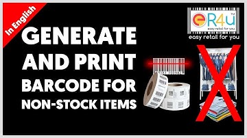 Generate & Print Barcode for Non-Stock Items Using Best Retail POS India | eR4u | #BillingSoftware