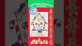 How to Color a Gingerbread House #drawingtutorial #howtodraw #kidsartlearning