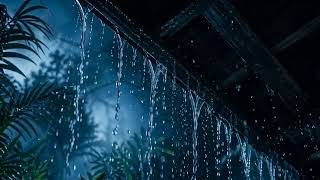 Midnight Rain Under the Eaves | Soft Piano for Deep Sleep (1 Hour) Rain Under The Eaves