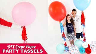 BirdsParty Tutorial How To Make Paper Tissue Crepe Tassels Garland Party Ballon Tassel Decorations