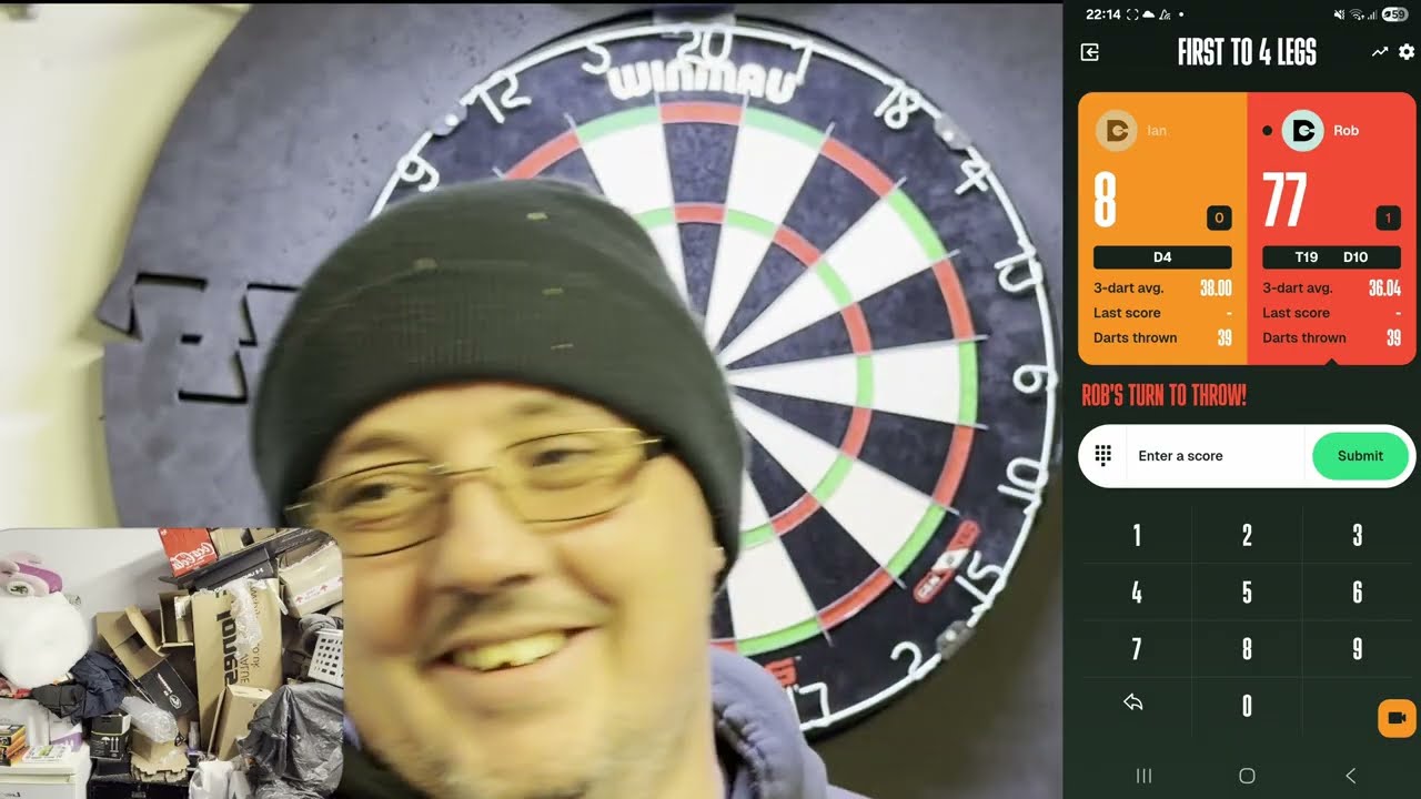 We have a laugh in today's dart game!