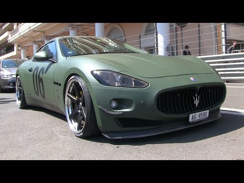 LOUD CUSTOM ARMY GREEN MASERATI GRANTURISMO IN MONACO!