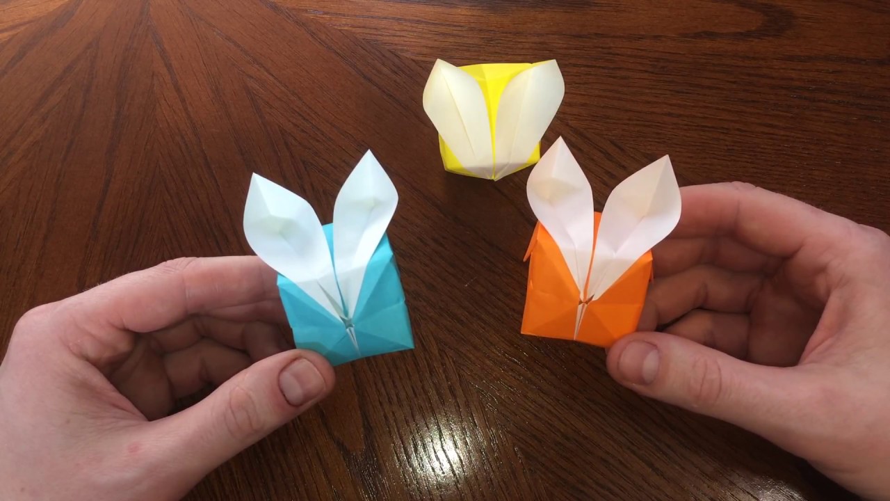 How to fold an Origami Easter Bunny | Silent Origami - YouTube