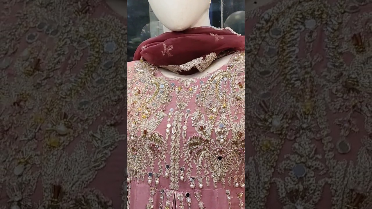 Embroidered Mirror work Maxi 