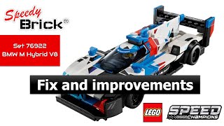 Lego Speed Champions BMW M Hybrid V8 set 76922 fix and improvements
