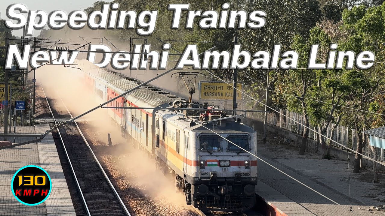 Back to Back Speeding Vande Bharat + Shatabdi + Express Trains on New Delhi-Ambala Line @ 130kmph!