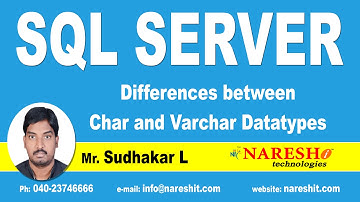 Differences between Char and Varchar Datatypes |  MSSQL Training