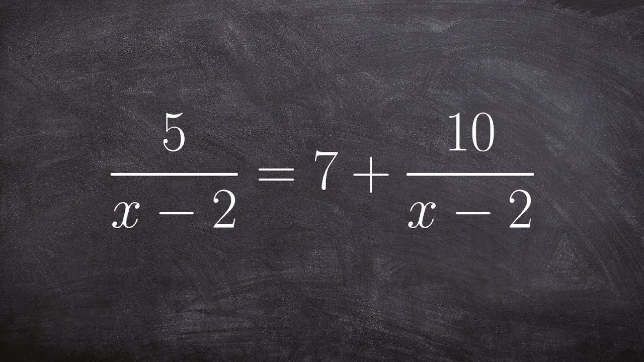 Solving a rational equation when the LCD is a binomial expression - YouTube